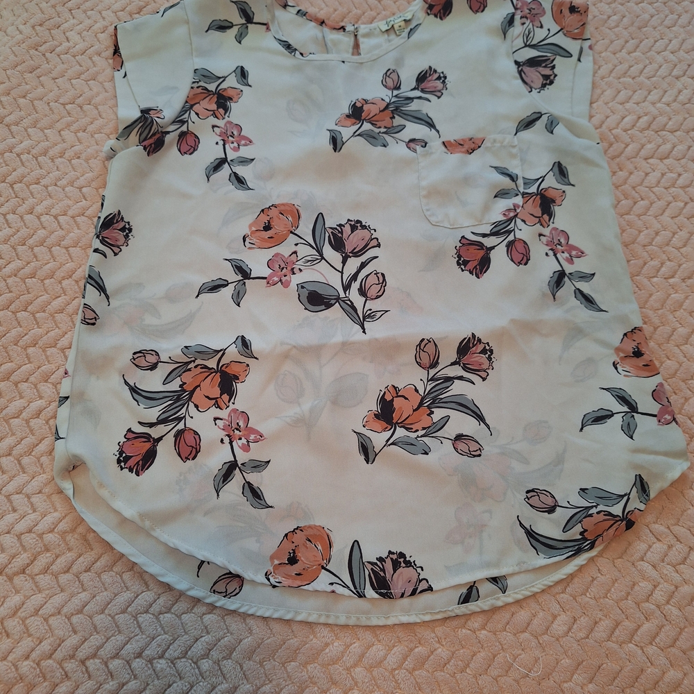 Floral Print Women's Top-Medium